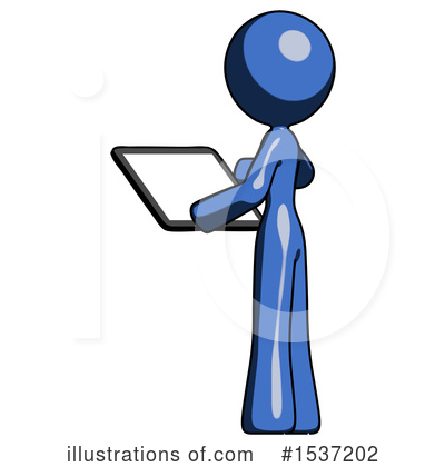 Royalty-Free (RF) Blue Design Mascot Clipart Illustration by Leo Blanchette - Stock Sample #1537202
