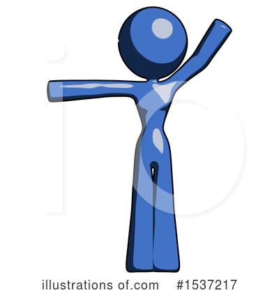 Royalty-Free (RF) Blue Design Mascot Clipart Illustration by Leo Blanchette - Stock Sample #1537217