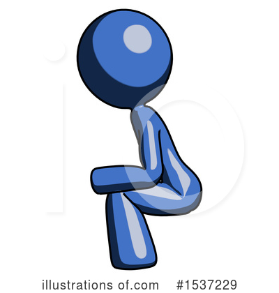 Royalty-Free (RF) Blue Design Mascot Clipart Illustration by Leo Blanchette - Stock Sample #1537229