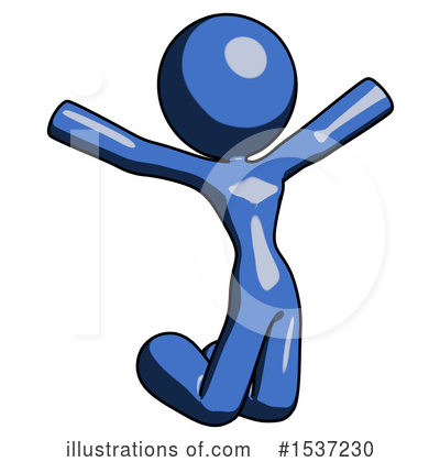 Royalty-Free (RF) Blue Design Mascot Clipart Illustration by Leo Blanchette - Stock Sample #1537230