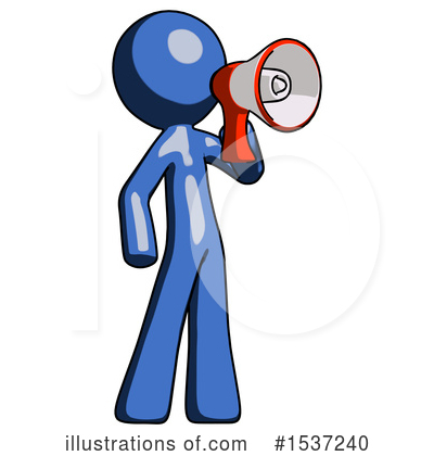 Royalty-Free (RF) Blue Design Mascot Clipart Illustration by Leo Blanchette - Stock Sample #1537240