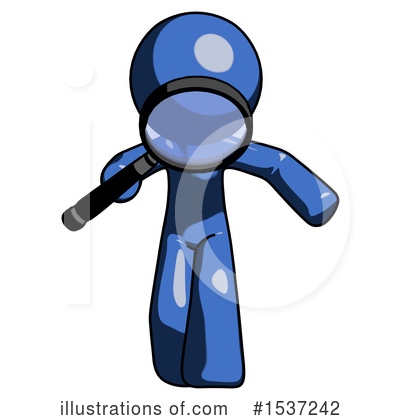 Royalty-Free (RF) Blue Design Mascot Clipart Illustration by Leo Blanchette - Stock Sample #1537242