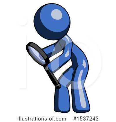 Royalty-Free (RF) Blue Design Mascot Clipart Illustration by Leo Blanchette - Stock Sample #1537243