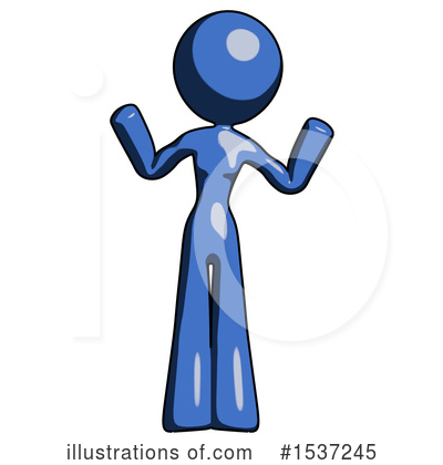 Royalty-Free (RF) Blue Design Mascot Clipart Illustration by Leo Blanchette - Stock Sample #1537245