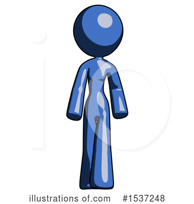 Royalty-Free (RF) Blue Design Mascot Clipart Illustration by Leo Blanchette - Stock Sample #1537248