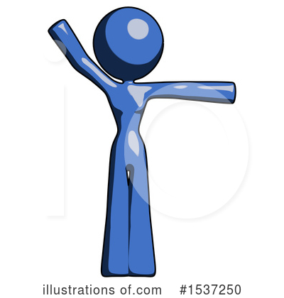 Royalty-Free (RF) Blue Design Mascot Clipart Illustration by Leo Blanchette - Stock Sample #1537250
