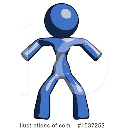 Royalty-Free (RF) Blue Design Mascot Clipart Illustration by Leo Blanchette - Stock Sample #1537252