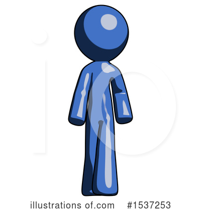 Royalty-Free (RF) Blue Design Mascot Clipart Illustration by Leo Blanchette - Stock Sample #1537253