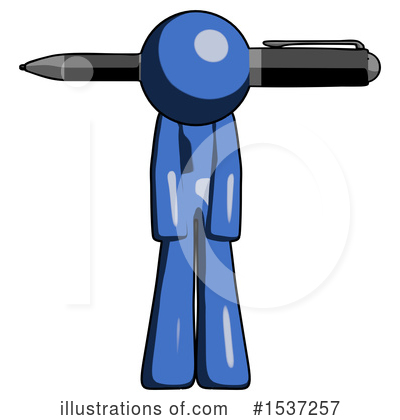 Royalty-Free (RF) Blue Design Mascot Clipart Illustration by Leo Blanchette - Stock Sample #1537257