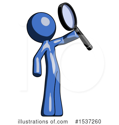 Royalty-Free (RF) Blue Design Mascot Clipart Illustration by Leo Blanchette - Stock Sample #1537260