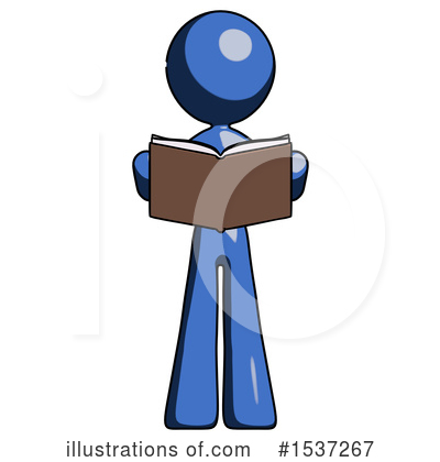 Royalty-Free (RF) Blue Design Mascot Clipart Illustration by Leo Blanchette - Stock Sample #1537267