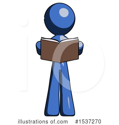 Royalty-Free (RF) Blue Design Mascot Clipart Illustration by Leo Blanchette - Stock Sample #1537270