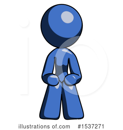 Royalty-Free (RF) Blue Design Mascot Clipart Illustration by Leo Blanchette - Stock Sample #1537271