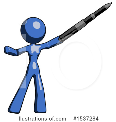 Royalty-Free (RF) Blue Design Mascot Clipart Illustration by Leo Blanchette - Stock Sample #1537284