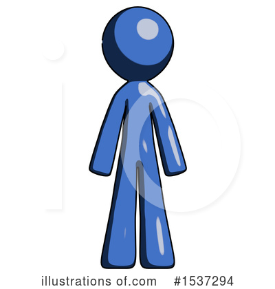Royalty-Free (RF) Blue Design Mascot Clipart Illustration by Leo Blanchette - Stock Sample #1537294