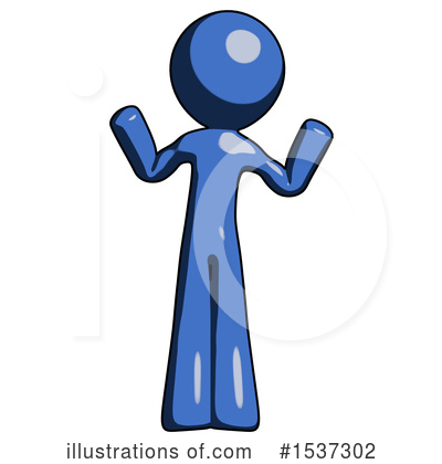 Royalty-Free (RF) Blue Design Mascot Clipart Illustration by Leo Blanchette - Stock Sample #1537302