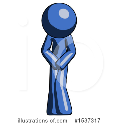 Royalty-Free (RF) Blue Design Mascot Clipart Illustration by Leo Blanchette - Stock Sample #1537317