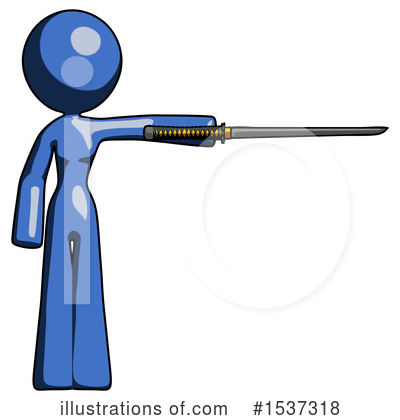 Royalty-Free (RF) Blue Design Mascot Clipart Illustration by Leo Blanchette - Stock Sample #1537318