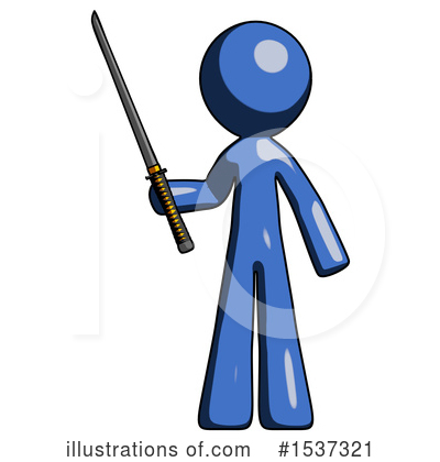 Royalty-Free (RF) Blue Design Mascot Clipart Illustration by Leo Blanchette - Stock Sample #1537321