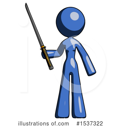 Royalty-Free (RF) Blue Design Mascot Clipart Illustration by Leo Blanchette - Stock Sample #1537322