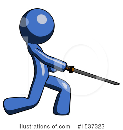 Royalty-Free (RF) Blue Design Mascot Clipart Illustration by Leo Blanchette - Stock Sample #1537323