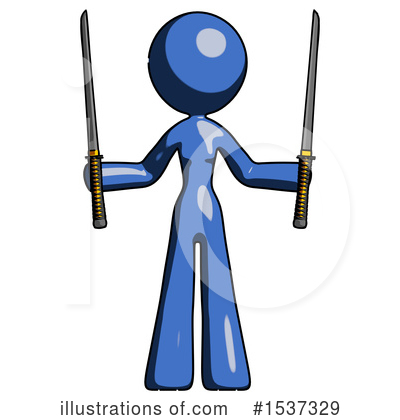Royalty-Free (RF) Blue Design Mascot Clipart Illustration by Leo Blanchette - Stock Sample #1537329