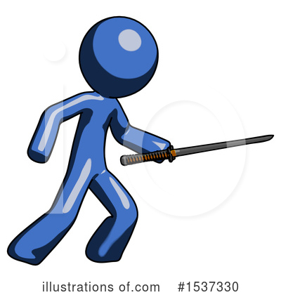 Royalty-Free (RF) Blue Design Mascot Clipart Illustration by Leo Blanchette - Stock Sample #1537330