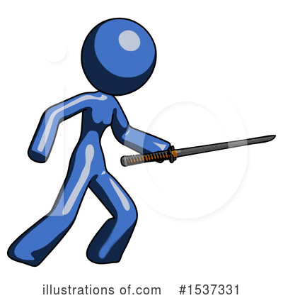 Royalty-Free (RF) Blue Design Mascot Clipart Illustration by Leo Blanchette - Stock Sample #1537331