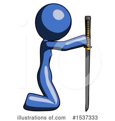 Royalty-Free (RF) Blue Design Mascot Clipart Illustration by Leo Blanchette - Stock Sample #1537333