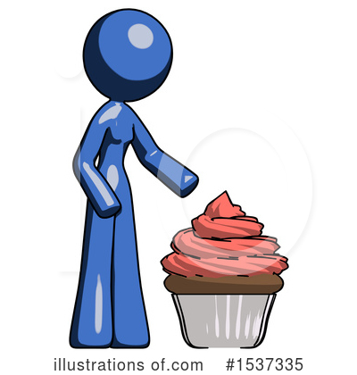 Royalty-Free (RF) Blue Design Mascot Clipart Illustration by Leo Blanchette - Stock Sample #1537335