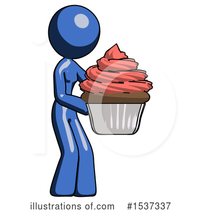 Royalty-Free (RF) Blue Design Mascot Clipart Illustration by Leo Blanchette - Stock Sample #1537337