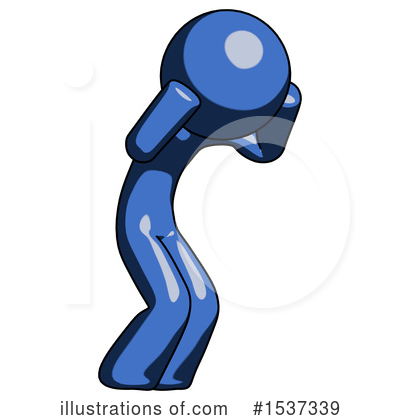 Royalty-Free (RF) Blue Design Mascot Clipart Illustration by Leo Blanchette - Stock Sample #1537339