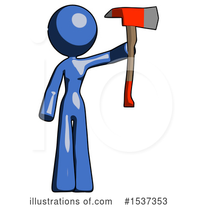 Royalty-Free (RF) Blue Design Mascot Clipart Illustration by Leo Blanchette - Stock Sample #1537353