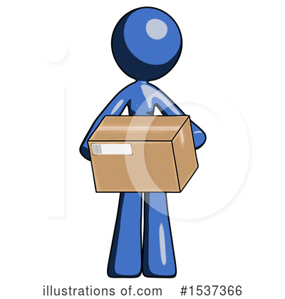Royalty-Free (RF) Blue Design Mascot Clipart Illustration by Leo Blanchette - Stock Sample #1537366