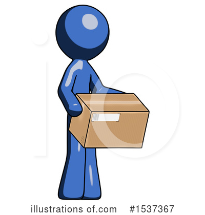 Royalty-Free (RF) Blue Design Mascot Clipart Illustration by Leo Blanchette - Stock Sample #1537367