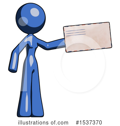 Royalty-Free (RF) Blue Design Mascot Clipart Illustration by Leo Blanchette - Stock Sample #1537370