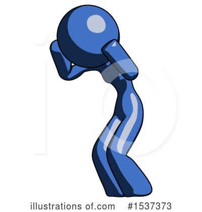 Royalty-Free (RF) Blue Design Mascot Clipart Illustration by Leo Blanchette - Stock Sample #1537373
