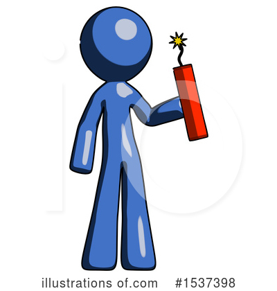Royalty-Free (RF) Blue Design Mascot Clipart Illustration by Leo Blanchette - Stock Sample #1537398