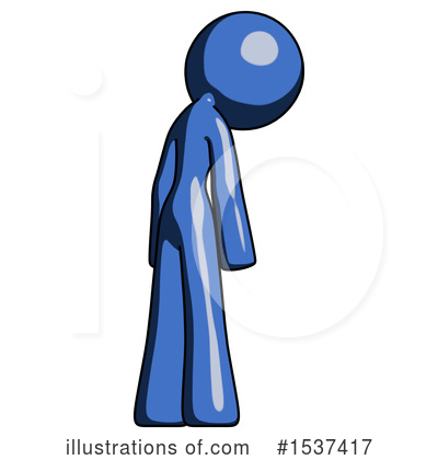 Royalty-Free (RF) Blue Design Mascot Clipart Illustration by Leo Blanchette - Stock Sample #1537417