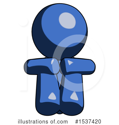 Royalty-Free (RF) Blue Design Mascot Clipart Illustration by Leo Blanchette - Stock Sample #1537420