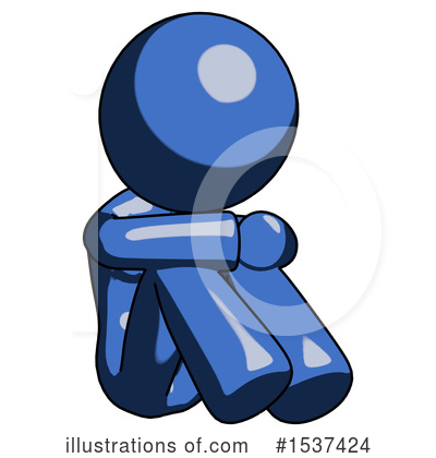 Royalty-Free (RF) Blue Design Mascot Clipart Illustration by Leo Blanchette - Stock Sample #1537424