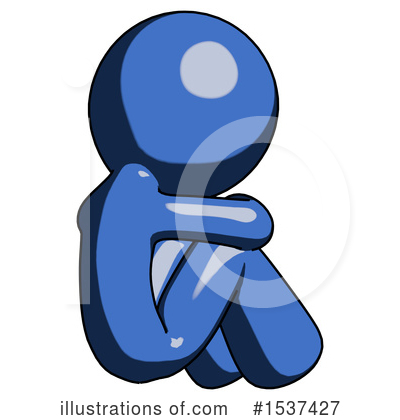 Royalty-Free (RF) Blue Design Mascot Clipart Illustration by Leo Blanchette - Stock Sample #1537427