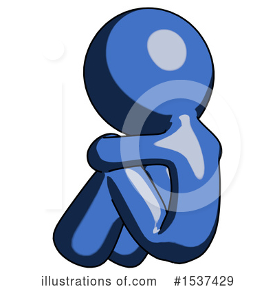 Royalty-Free (RF) Blue Design Mascot Clipart Illustration by Leo Blanchette - Stock Sample #1537429