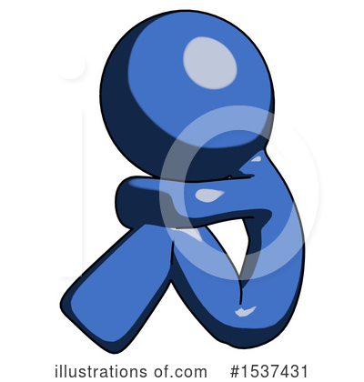 Royalty-Free (RF) Blue Design Mascot Clipart Illustration by Leo Blanchette - Stock Sample #1537431