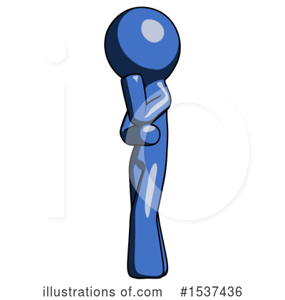 Royalty-Free (RF) Blue Design Mascot Clipart Illustration by Leo Blanchette - Stock Sample #1537436