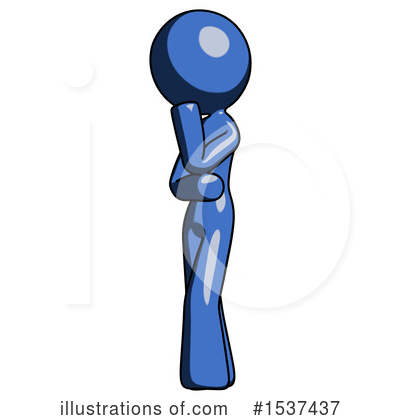 Royalty-Free (RF) Blue Design Mascot Clipart Illustration by Leo Blanchette - Stock Sample #1537437