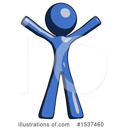 Royalty-Free (RF) Blue Design Mascot Clipart Illustration by Leo Blanchette - Stock Sample #1537460