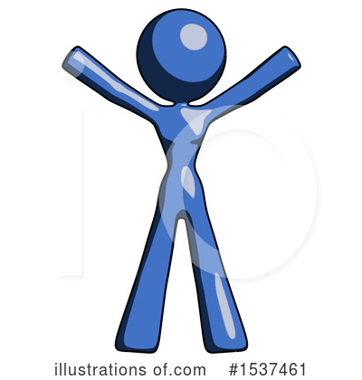 Royalty-Free (RF) Blue Design Mascot Clipart Illustration by Leo Blanchette - Stock Sample #1537461