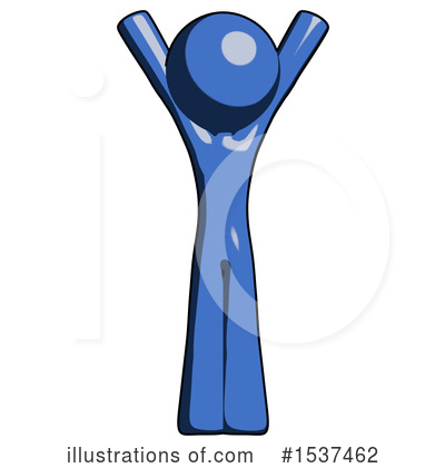 Royalty-Free (RF) Blue Design Mascot Clipart Illustration by Leo Blanchette - Stock Sample #1537462