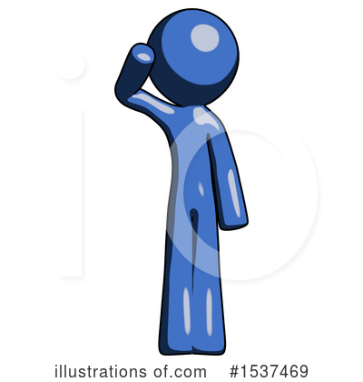 Royalty-Free (RF) Blue Design Mascot Clipart Illustration by Leo Blanchette - Stock Sample #1537469